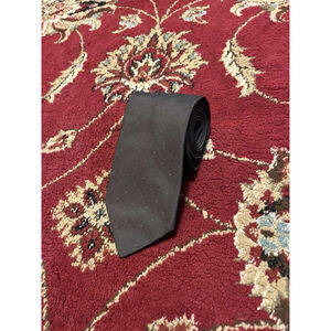 Men’s John Weitz Brown Silk Geometric Made in USA Neck Tie